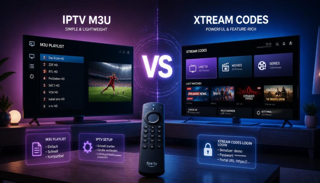 M3U vs. Xtream Codes — Was ist besser für Ihr IPTV-Setup